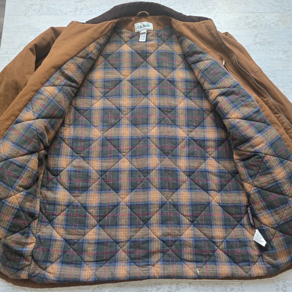 L.L. Bean Vintage Barn Field Coat Heavy Duty Jacket Mens Large Tall LT - Picture 2 of 13